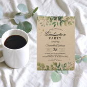 Kraft Waterverf Green Leaves Branch Kaart