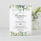 Kraft Waterverf Green Leaves Branch Kaart (Staand voorkant)