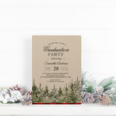 Kraft Waterverf Pine Trees & Red Buffalo Pset Kaart