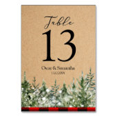 Kraft Waterverf Pine Trees & Red Buffalo Pset Kaart (Achterkant)