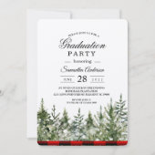 Kraft Waterverf Pine Trees & Red Buffalo Pset Kaart (Voorkant)