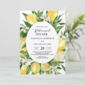 Kraft Waterverf Yellow Lemons Lijst Kaart (Staand voorkant)