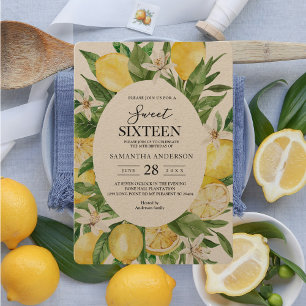 Kraft  Waterverf Yellow Lemons Lijst Kaart