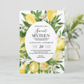 Kraft  Waterverf Yellow Lemons Lijst Kaart (Staand voorkant)