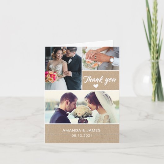 Kraft| Weddenfoto Bedankkaart (Voorkant)