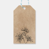 Kraft Wedding Floral Hartelijk dank Cadeaulabel (Achterkant)