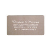 Kraft Wedding in Rustic Country Etiket (Voorkant)