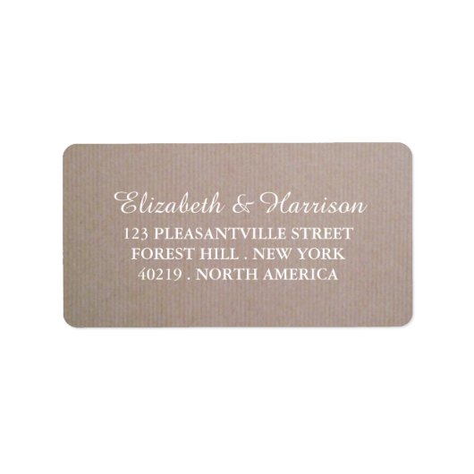 Kraft Wedding in Rustic Country Etiket (Voorkant)