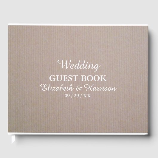 Kraft Wedding in Rustic Country Gastenboek (Voorkant)