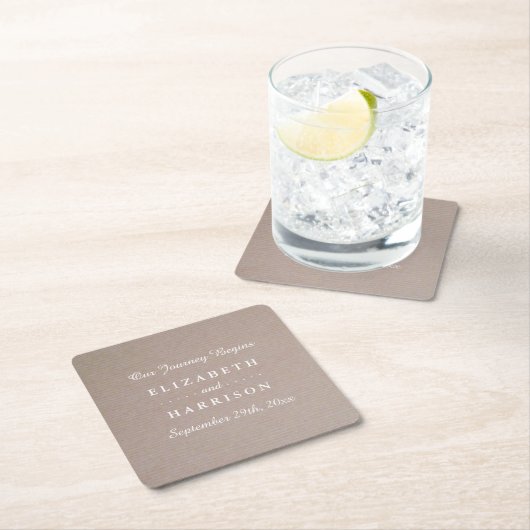 Kraft Wedding in Rustic Country Kartonnen Onderzetters (Insitu)