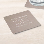 Kraft Wedding in Rustic Country Kartonnen Onderzetters (Schuin)