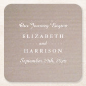 Kraft Wedding in Rustic Country Kartonnen Onderzetters (Voorkant)