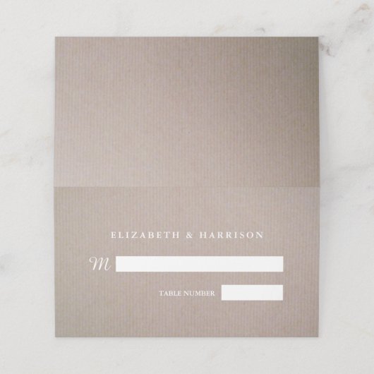 Kraft Wedding in Rustic Country Plaatskaartje (Buitenkant ongevouwen)