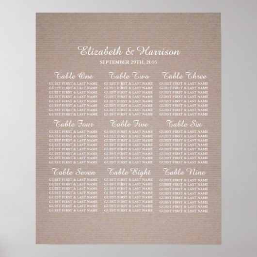 Kraft Wedding in Rustic Country Poster (Voorkant)