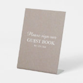 Kraft Wedding in Rustic Country Reclamebord Met Voetstuk (Voorkant)