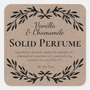 Kraft Wellness Zelfgemaakte Effen Stevige Parfum Vierkante Sticker