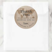  Kraft. Wereldkaart reisthema dank u Ronde Sticker (Tas)