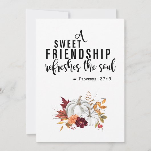 Kraft / White Friendsgiving uitnodiging (Achterkant)