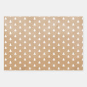 Kraft White Merry Kerstmis Prettige feestdagen Tre Inpakpapier Vel (Voorkant 2)