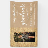 Kraft White - neutraal gefeliciteerd Afstuderen De Spandoek (Verticaal)