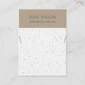 KRAFT WHITE TERRAZZO TEXTURE KETTING DISPLAY LOGO VISITEKAARTJE (Voorkant)