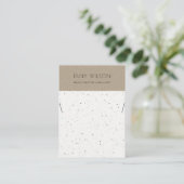 KRAFT WHITE TERRAZZO TEXTURE KETTING DISPLAY LOGO VISITEKAARTJE (Staand voorkant)