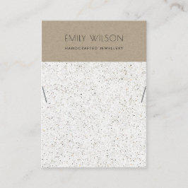KRAFT WHITE TERRAZZO TEXTURE KETTING DISPLAY LOGO VISITEKAARTJE