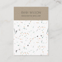 KRAFT WHITE TERRAZZO TEXTURE KETTING DISPLAY LOGO