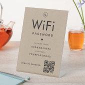 Kraft WiFi-wachtwoord Code Business Logo QR Code P Reclamebord Met Voetstuk (Insitu)