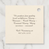 Kraft Wildflower Honey over Realistische Bee Bedankjes Labels (Achterkant)