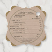 Kraft Wildflower Honeybee Honey and Nutrition Labe Bedankjes Labels (Achterkant)