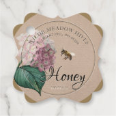 Kraft Wildflower Honeybee Honey and Nutrition Labe Bedankjes Labels (Voorkant)