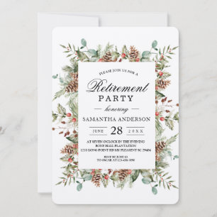 Kraft Winter Green Pine Cone Lijst Kaart