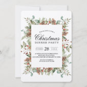 Kraft Winter Green Pine Cone Lijst Kaart (Voorkant)