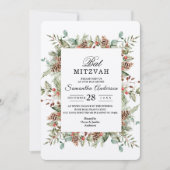 Kraft Winter Green Pine Cone Lijst Kaart (Voorkant)