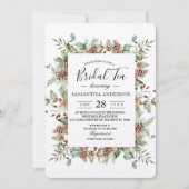 Kraft Winter Green Pine Cone Lijst Kaart (Voorkant)