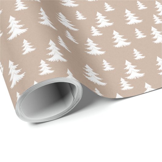 Kraft Winter White Christmas Elegant Wrapping Pap Cadeaupapier (Rol Hoek)