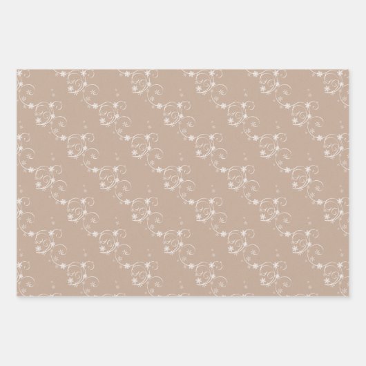 Kraft Winter Wit Kerstmis Elegant Verpakking Pape Inpakpapier Vel (Voorkant 2)