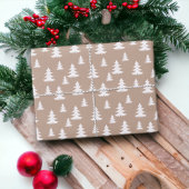 Kraft Winter Wit Kerstmis Elegant Verpakking Pape Inpakpapier Vel