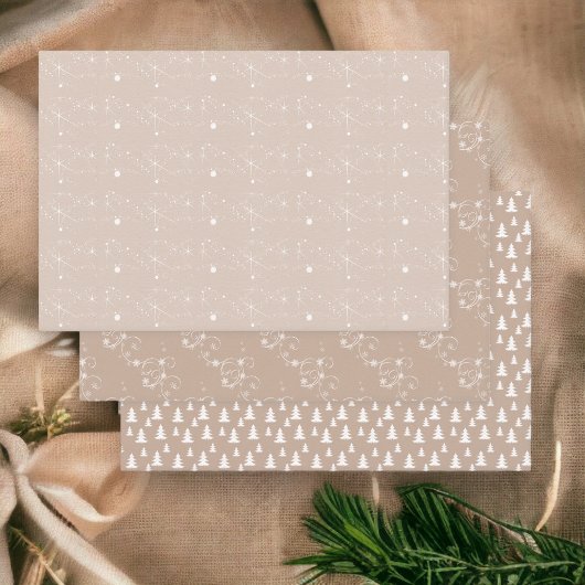 Kraft Winter Wit Kerstmis Elegant Verpakking Pape Inpakpapier Vel