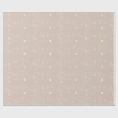 Kraft Winter Witte Kerst Elegant Cadeaupapier (Vlak)