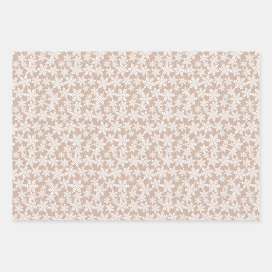 Kraft Winter Witte Kerst Elegant Inpakpapier Vel (Voorkant 3)