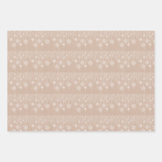 Kraft Winter Witte Kerst Elegant Inpakpapier Vel (Voorkant)