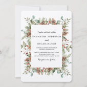 Kraft Wintergroene Dennenappel Lijst Kaart (Voorkant)