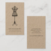 Kraft Wire Dress Form Seamstressverandering Visitekaartje (Voorkant / Achterkant)