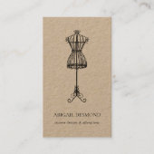 Kraft Wire Dress Form Seamstressverandering Visitekaartje (Voorkant)