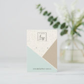 Kraft Wit Aqua Blauw Keramische Oorbel Vertoning L Visitekaartje (Staand voorkant)