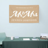 Kraft Wit Neutraal Mr & Mrs Bruiloft Banner Decor (Beurs)