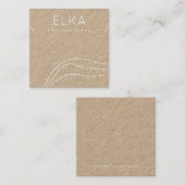 Kraft Witte Stippen Vierkante Ketting Display Kaar Vierkante Visitekaartje (Voorkant / Achterkant)