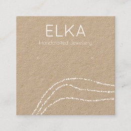 Kraft Witte Stippen Vierkante Oorbel Display Kaart Vierkante Visitekaartje